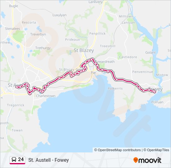 24 bus Line Map