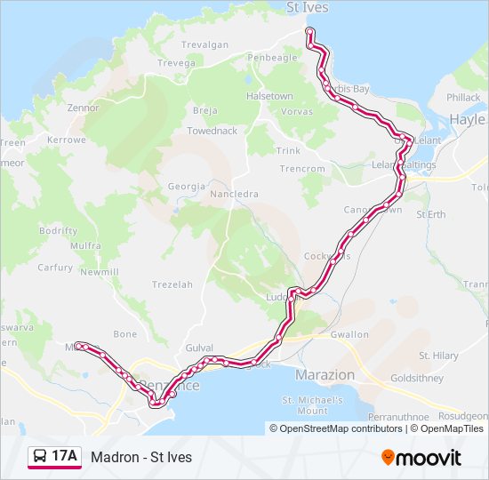 17a Route: Schedules, Stops & Maps - St Ives (Updated)