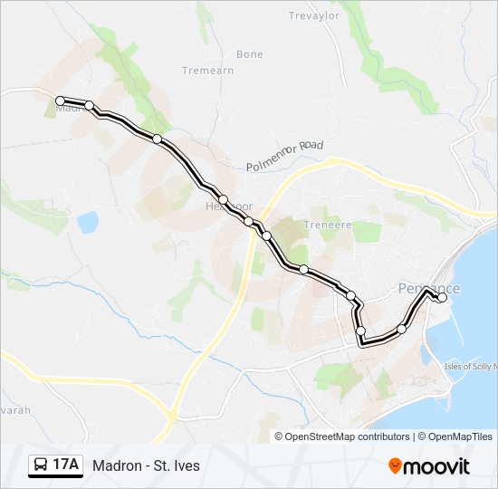 17A Bus Line Map