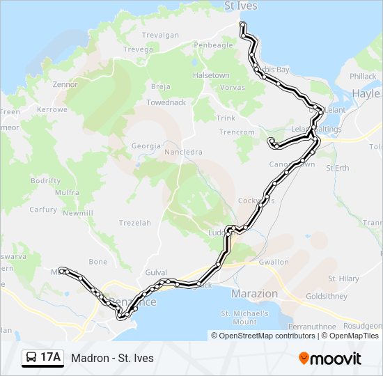 17A Bus Line Map