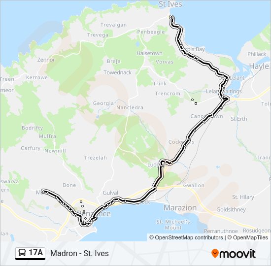 17A Bus Line Map