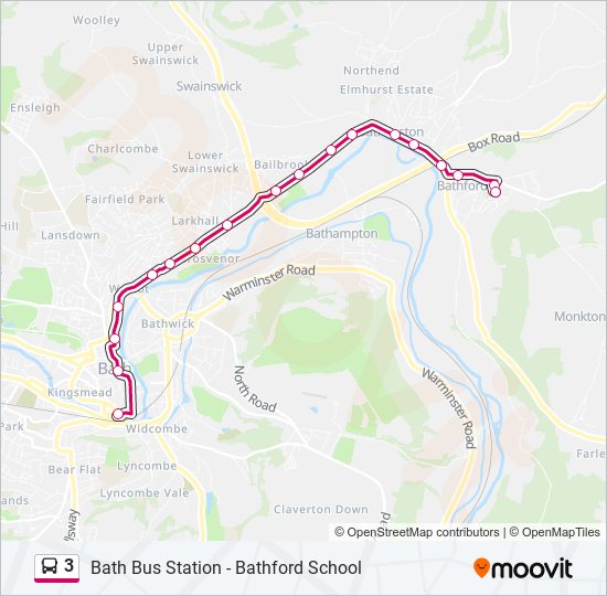 3 Bus Line Map