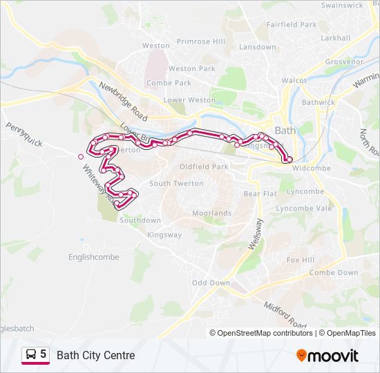 5 Bus Line Map
