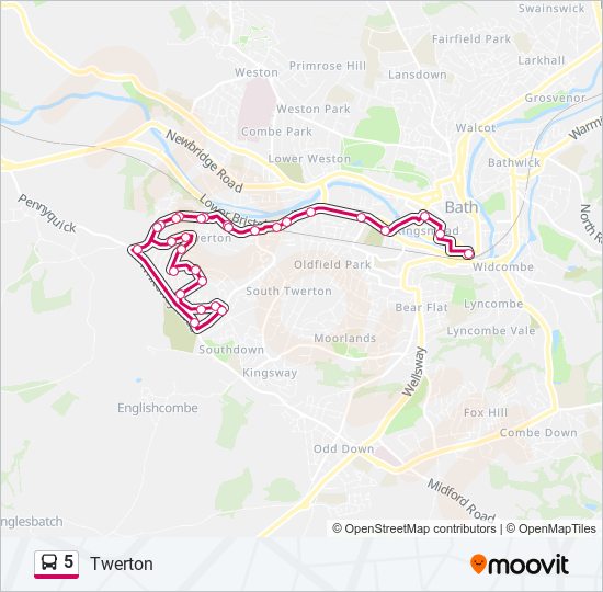 5 bus Line Map