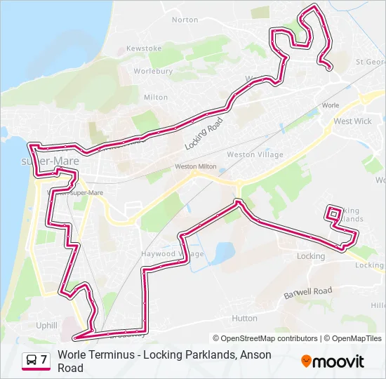 7 Bus Line Map