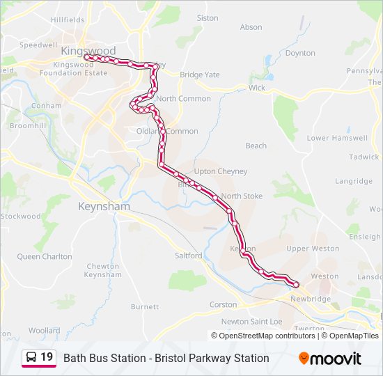 19 Bus Line Map