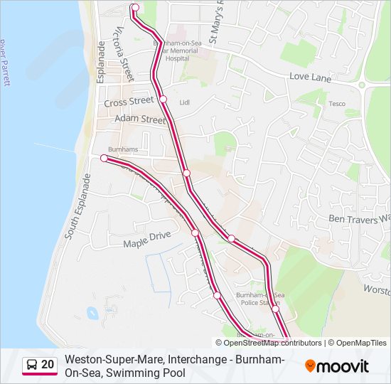 20 Bus Line Map