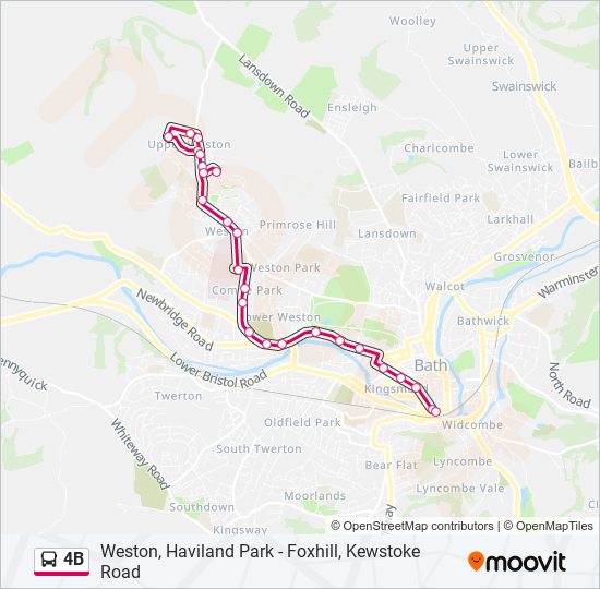 4B Bus Line Map