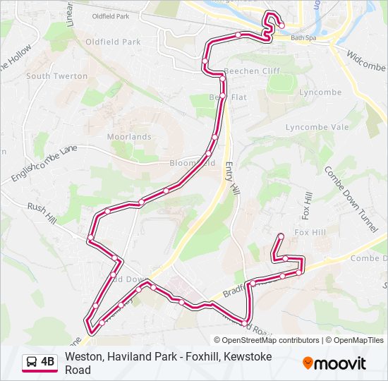 4B bus Line Map