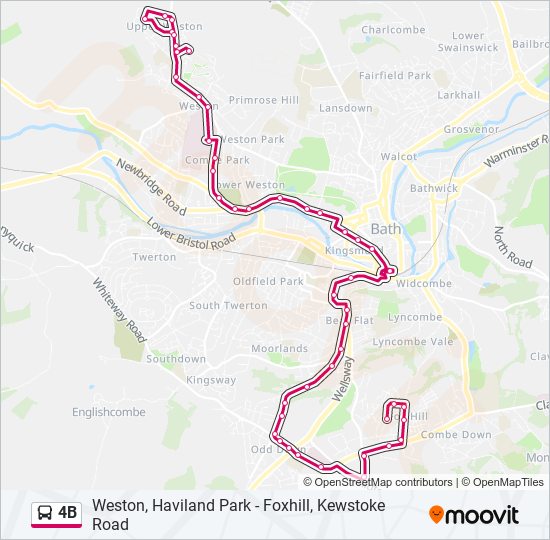 4B bus Line Map