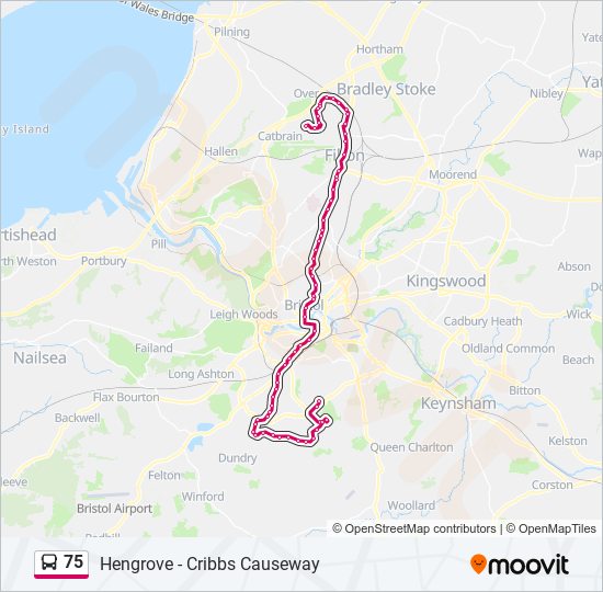 75 Route Schedules, Stops & Maps Cribbs Causeway (Updated)