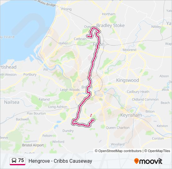 75 Bus Line Map