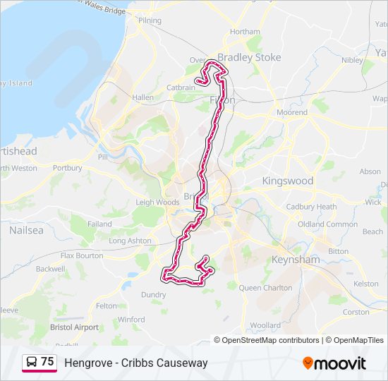 75 Bus Line Map