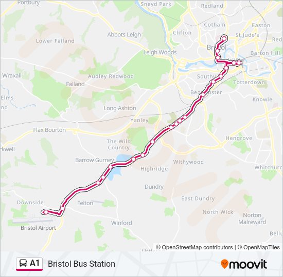 A1 Bus Line Map