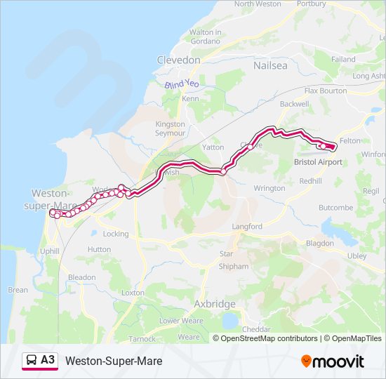 A3 Bus Line Map
