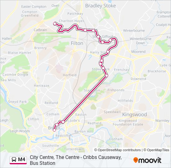 m4 Route Schedules, Stops & Maps Cribbs Causeway (Updated)