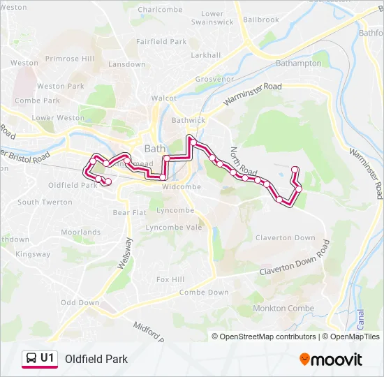 U1 Bus Line Map