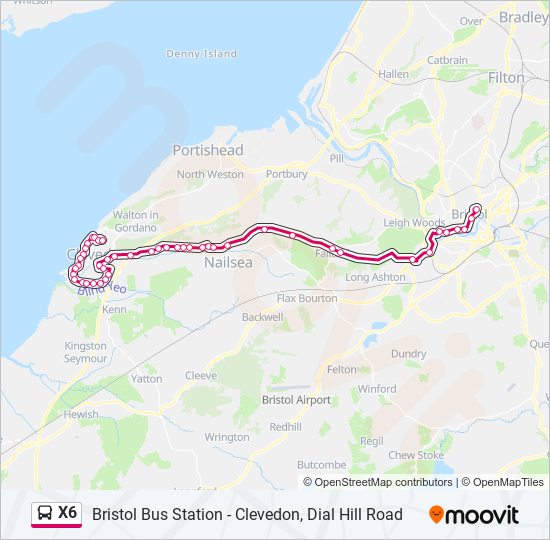 X6 Bus Line Map