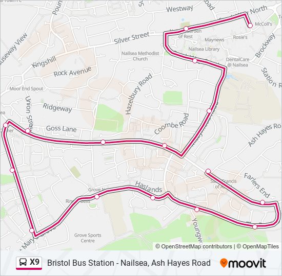 x9 Route: Schedules, Stops & Maps - Nailsea (Updated)