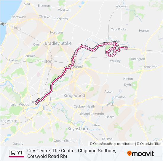 Y1 bus Line Map