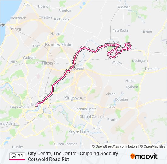 Y1 Bus Line Map