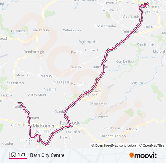 171 bus Line Map