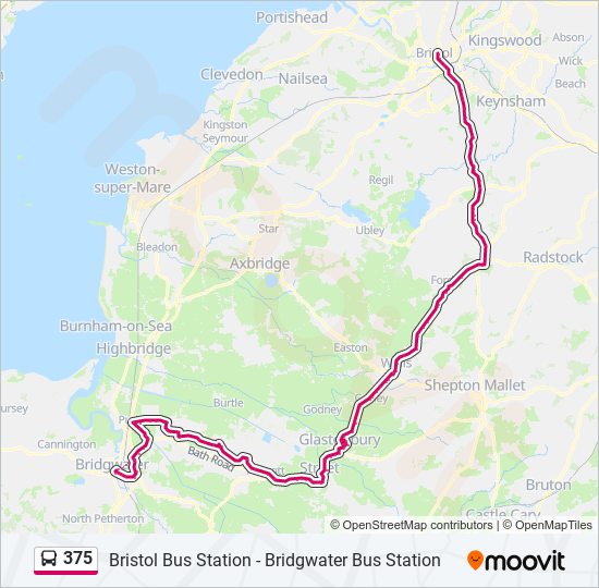 375 Bus Line Map