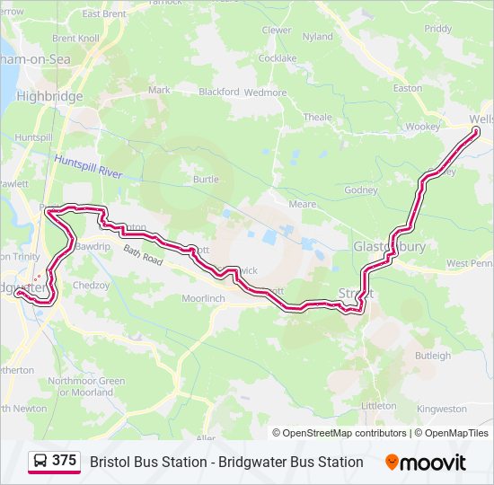 375 Bus Line Map