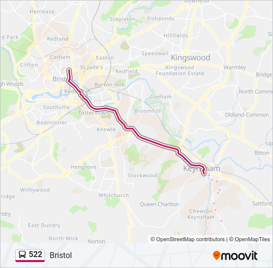 522 Bus Line Map
