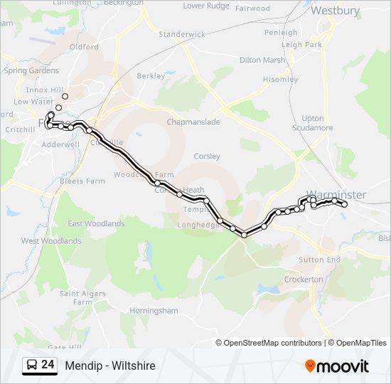 24 Route: Schedules, Stops & Maps - Frome (Updated)