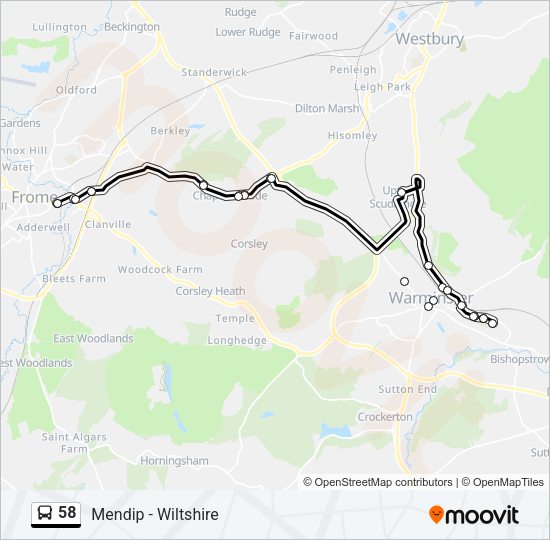 58 Route: Schedules, Stops & Maps - Frome (Updated)