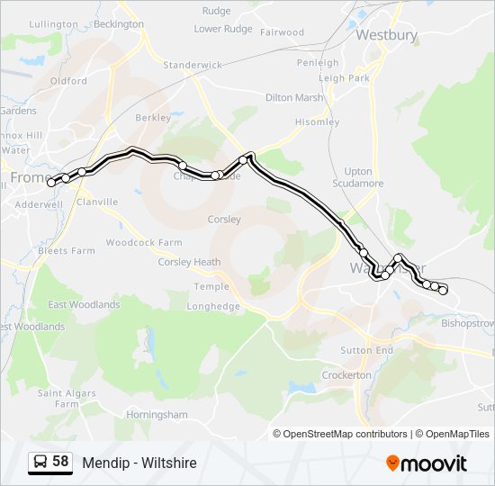 58 Bus Line Map