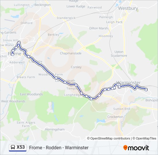 X53 bus Line Map