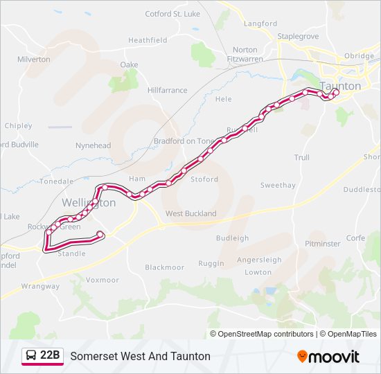 22B Bus Line Map