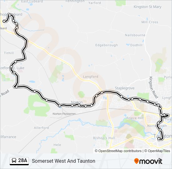 28A Bus Line Map