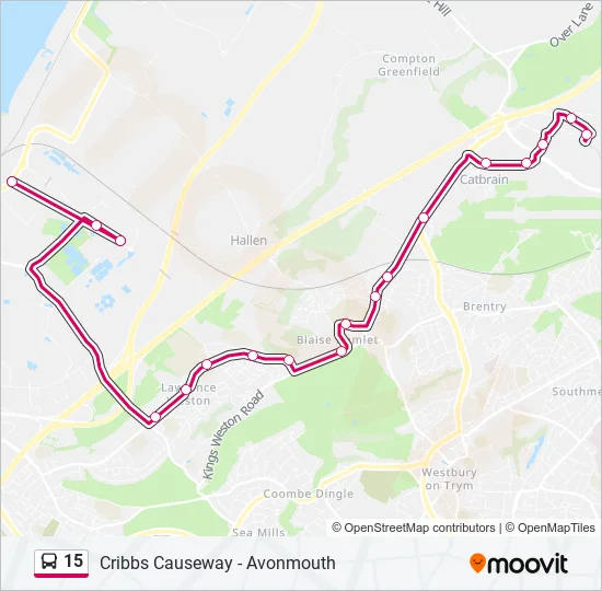 15 Bus Line Map