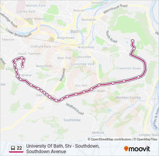 22 Bus Line Map