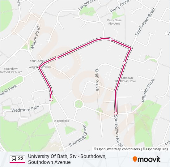 22 Bus Line Map