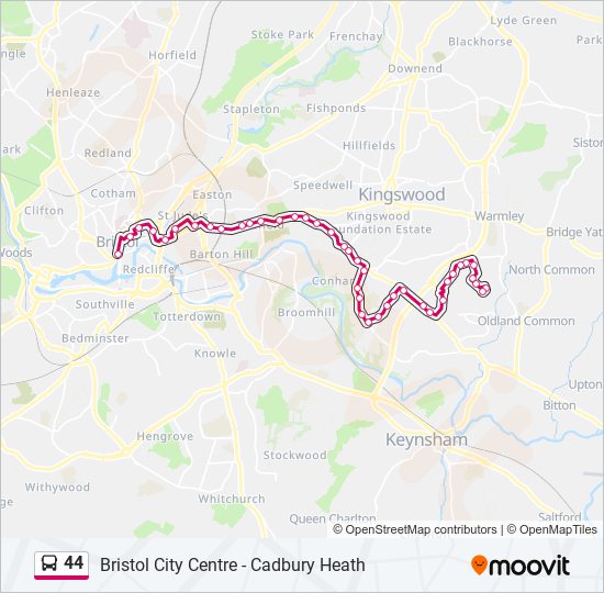 44 Route: Schedules, Stops & Maps - Cadbury Heath (Updated)