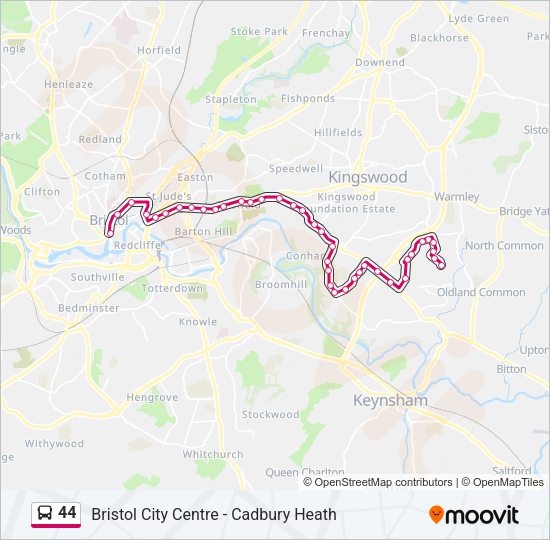 44 Bus Line Map
