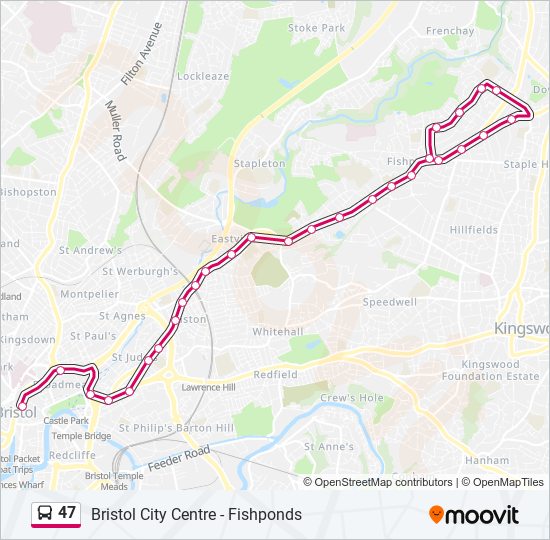 47 Bus Line Map