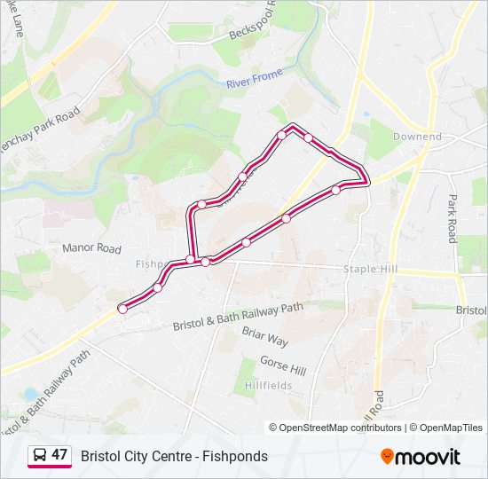 47 Bus Line Map