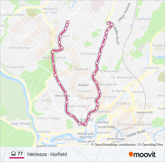 77 Route: Schedules, Stops & Maps - Horfield Common (Updated)