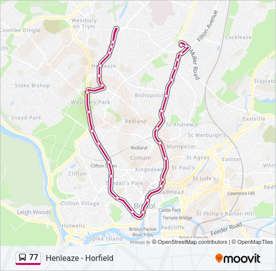 77 Bus Line Map