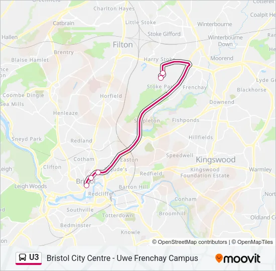 U3 Bus Line Map