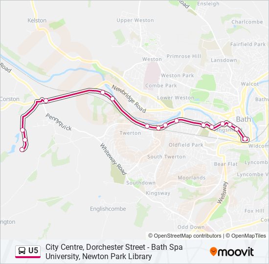 U5 bus Line Map