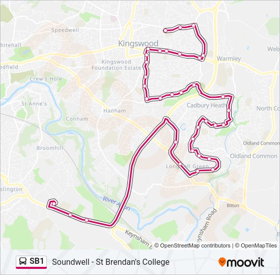 SB1 Bus Line Map