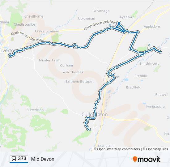 373 bus Line Map