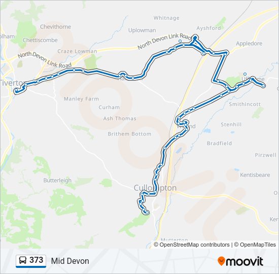 373 Bus Line Map