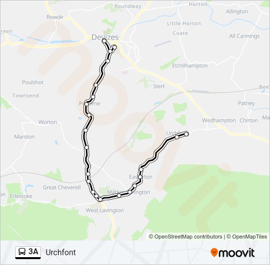 3A Bus Line Map